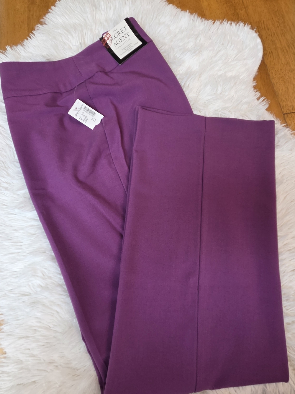 Purple Tummy Control Pull-On Trousers